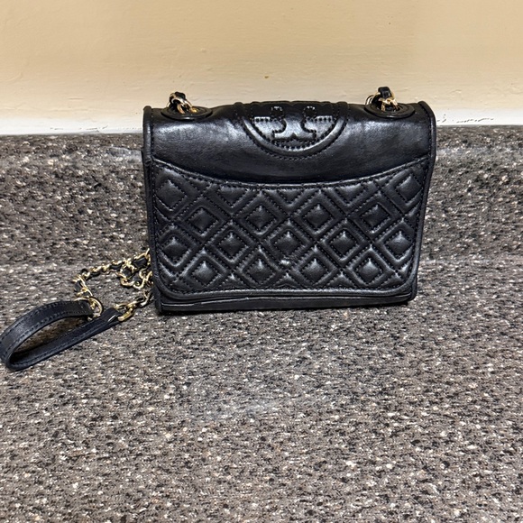 Tory Burch Handbags - Tory Burch Black Mini Quilted Crossbody Bag